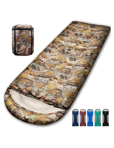 Saco de dormir Rioyalo 0C Camuflaje Forestal 220x78cm