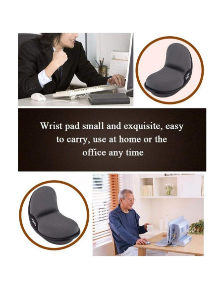 Reposamuñecas Ergonómico LINGSFIRE Espuma Viscoelástica Negro