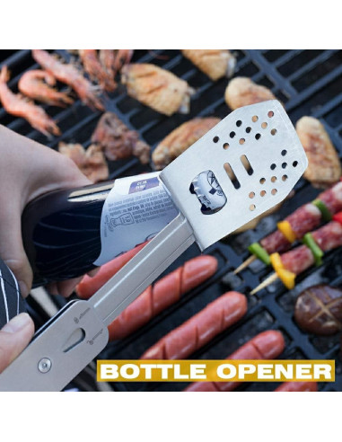 Juego de Herramientas de Barbacoa 4 en 1 ROXON S602 Gris