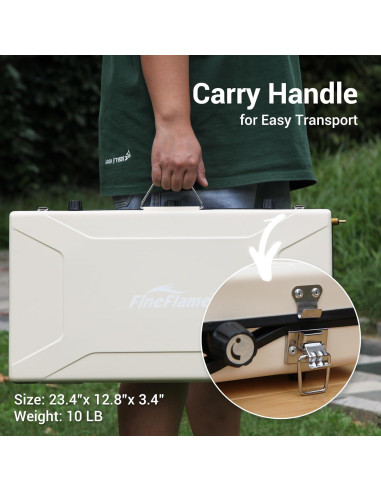 Estufa de Camping Portátil FineFlame 3 Quemadores 20400 BTU