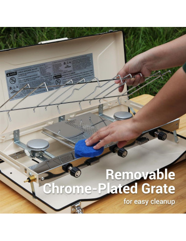 Estufa de Camping Portátil FineFlame 3 Quemadores 20400 BTU