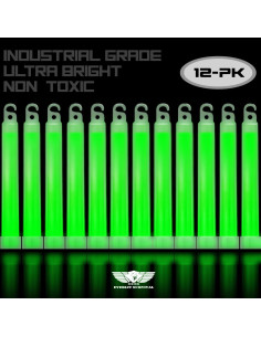 Bastones de Luz de Emergencia EVERLIT 15.24 cm 12 Paquete Verde 2