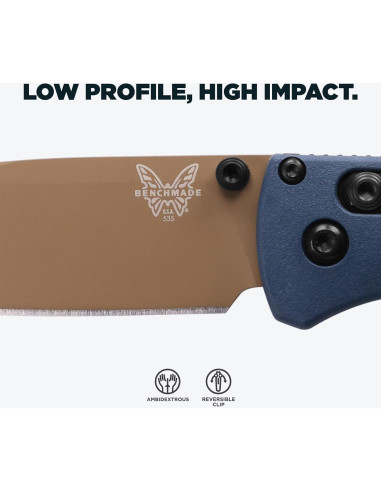 Cuchillo EDC Benchmade Bugout 535 Grivory Azul 10.7cm
