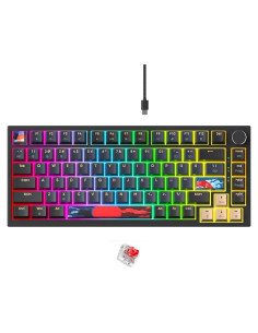 Teclado Mecánico Gaming Fogruaden 75% RGB Intercambiable Rojo