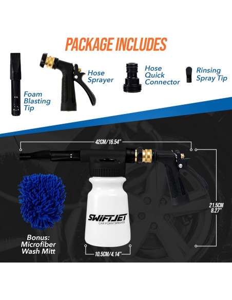 Pistola Pulverizadora de Espuma SwiftJet con Mitón - Ajustable