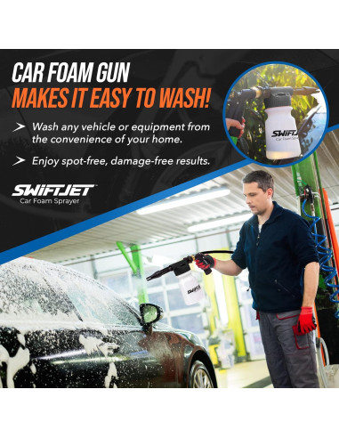 Pistola Pulverizadora de Espuma SwiftJet con Mitón - Ajustable
