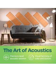 Paneles Acústicos Ekkogo 12-Pack 30.48cm Aislantes Decorativos 2