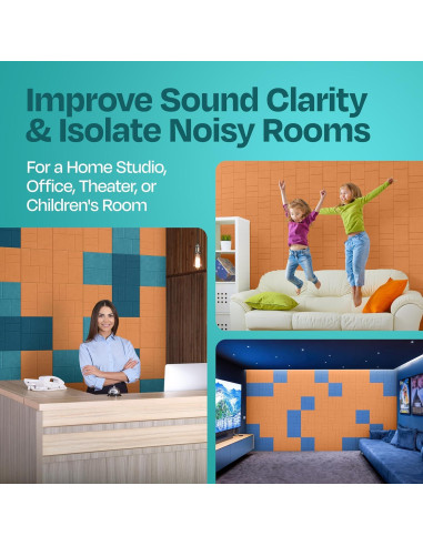 Paneles Acústicos Ekkogo 12-Pack 30.48cm Aislantes Decorativos