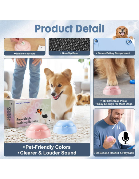 Botones de Comunicación para Perros WOOFOOW - 2 Unidades