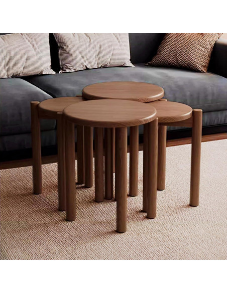Juego de 4 Taburetes Apilables Fnylotusr Color Nogal 35.6cm Juego de 4 Taburetes Apilables Fnylotusr Color Nogal 35.6cm