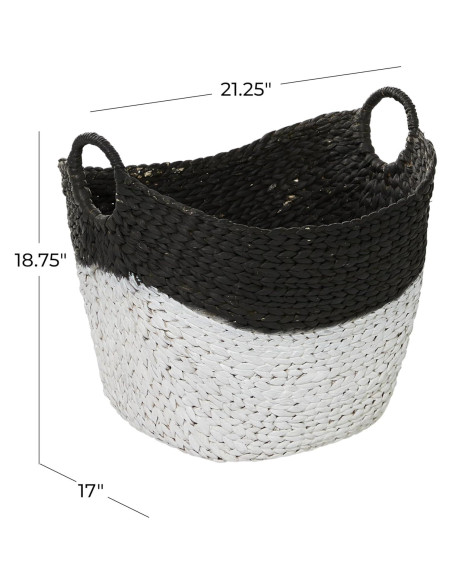 Cesta Decorativa Grande Deco 79 de Hierba Marina Negra 56x43x48cm Cesta Decorativa Grande Deco 79 de Hierba Marina Negra 56x43x48cm