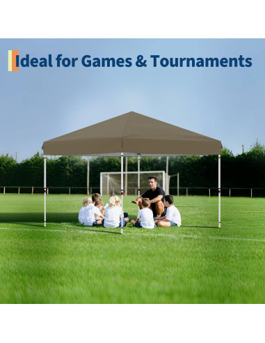 Carpa Plegable 3x3m HarmonyHealth Resistente al Agua Marrón