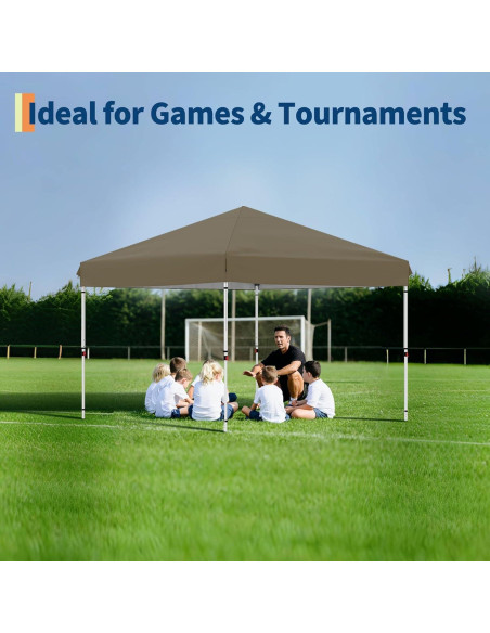 Carpa Plegable 3x3m HarmonyHealth Resistente al Agua Marrón