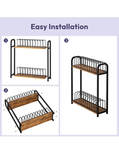 Soporte Organizador de Sombreros SWTYMIKI - 2 Niveles para 20 Gorras