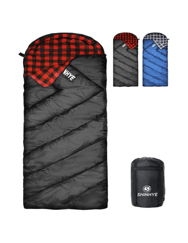 Saco de dormir ShinHye 0C para adultos - Franela 4 estaciones