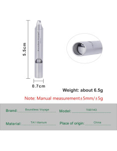 Silbato de Titanio Boundless Voyage Ti9014O 120dB para Emergencias 2