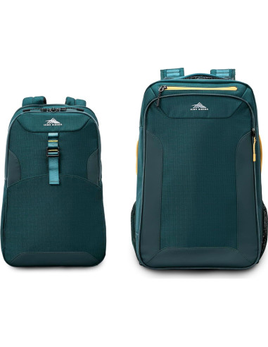 Mochila con Ruedas Convertible 3 en 1 High Sierra Verde/Amarillo