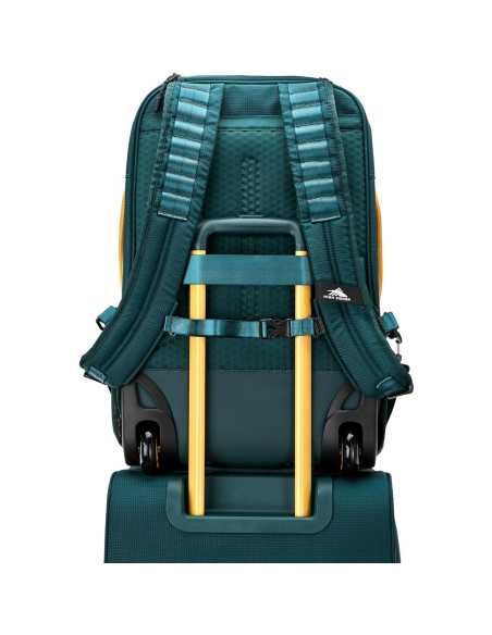 Mochila con Ruedas Convertible 3 en 1 High Sierra Verde/Amarillo