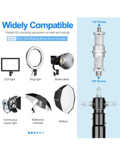 Soporte de Pared EMART para Cámara y Luz 106cm Ajustable 2