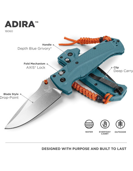 Cuchillo Plegable Benchmade Adira 18060 Grivory 9.84 cm