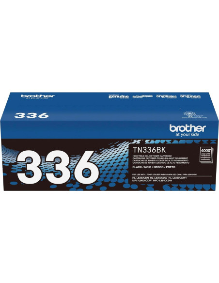 Cartucho de Tóner Brother TN-336BK Negro Alta Capacidad 4000 Páginas