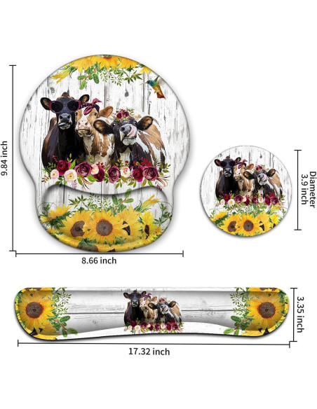 Juego de Reposamuñecas y Alfombrilla Ergonómica BFRKXOCK Juego de Reposamuñecas y Alfombrilla Ergonómica BFRKXOCK