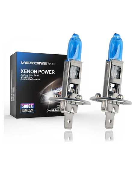 Bombilla Halógena H1 VEXONEYE 12V 55W Luz Blanca 5000K