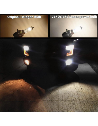 Bombilla Halógena H1 VEXONEYE 12V 55W Luz Blanca 5000K