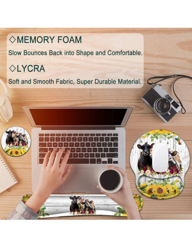 Juego de Reposamuñecas y Alfombrilla Ergonómica BFRKXOCK