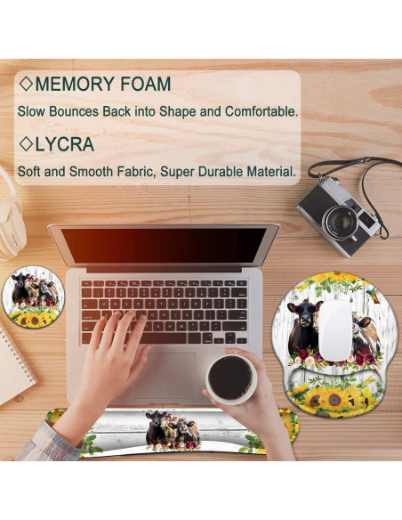 Juego de Reposamuñecas y Alfombrilla Ergonómica BFRKXOCK Juego de Reposamuñecas y Alfombrilla Ergonómica BFRKXOCK