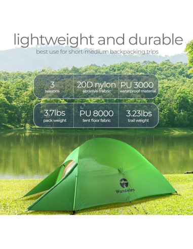 Tienda de Camping Ultraligera Wandelen Appalachian 2 Personas