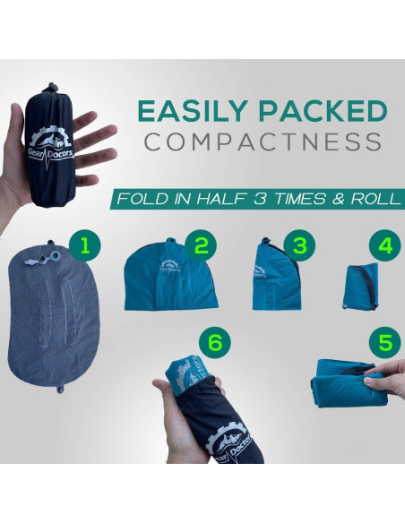 Almohada Inflable Camping Gear Doctors Azul 30.5x43.2cm