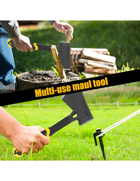 Hacha de Camping DESHIL 14" (35.56 cm) Acero Carbono Fibra Vidrio