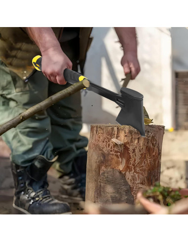 Hacha de Camping DESHIL 14" (35.56 cm) Acero Carbono Fibra Vidrio