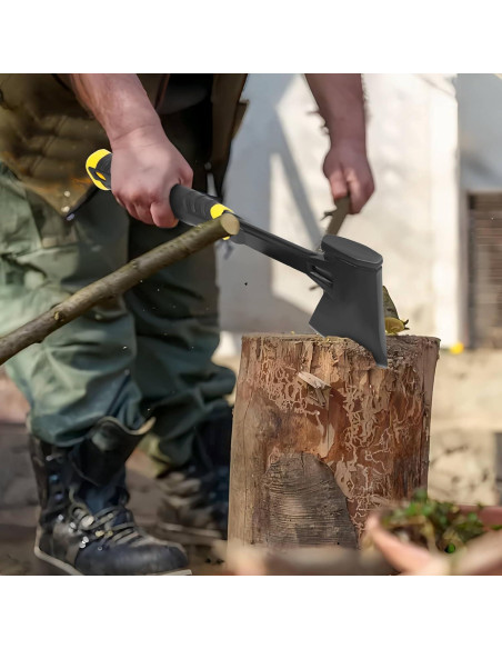 Hacha de Camping DESHIL 14" (35.56 cm) Acero Carbono Fibra Vidrio