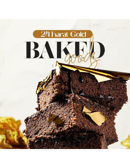 Hojas de Oro Comestible BeePoint 24K 10 Pcs 8x8 cm