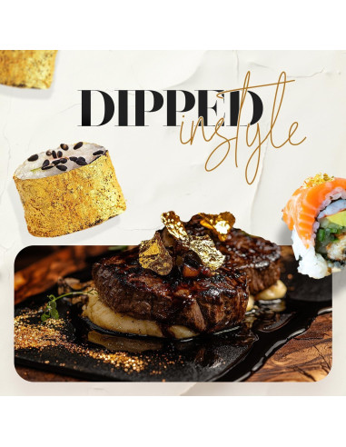 Hojas de Oro Comestible BeePoint 24K 10 Pcs 8x8 cm