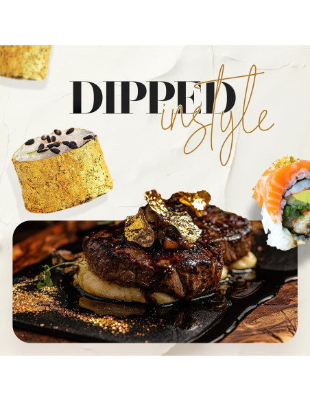 Hojas de Oro Comestible BeePoint 24K 10 Pcs 8x8 cm