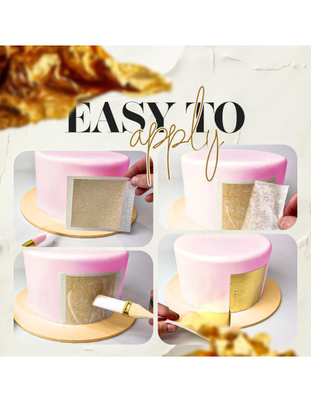 Hojas de Oro Comestible BeePoint 24K 10 Pcs 8x8 cm