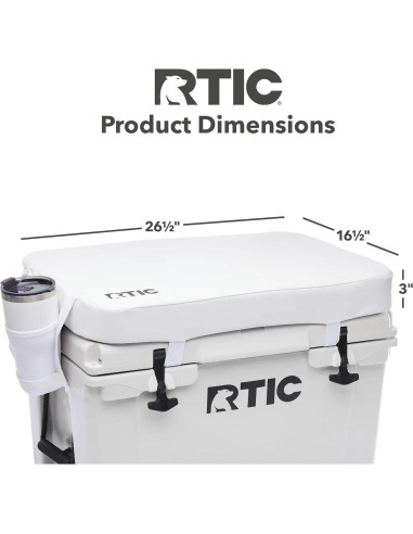 Cojín de Asiento RTIC Ultra Resistente para Enfriador 45 QT