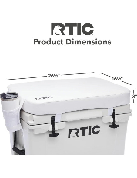 Cojín de Asiento RTIC Ultra Resistente para Enfriador 45 QT