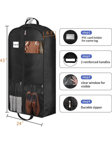 Bolsa de Ropa Colgante BH7STAR 43" Alta Resistencia 2 Piezas