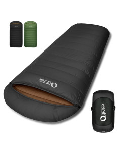 Saco de Dormir XL QEZER 230x100cm 4 Estaciones Ultraligero