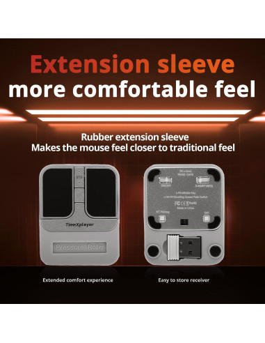 Mini Ratón Cuadrado TIMEXPLAYER Inalámbrico Bluetooth Plata