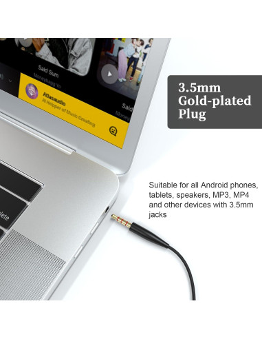 Cable Auxiliar de Audio Hizsoaor 3.5mm a 2.5mm con Micrófono