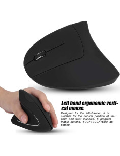 Ratón Inalámbrico Ergonómico Vertical para Zurdos 2.4 GHz 2