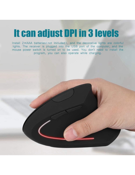 Ratón Inalámbrico Ergonómico Vertical para Zurdos 2.4 GHz Ratón Inalámbrico Ergonómico Vertical para Zurdos 2.4 GHz