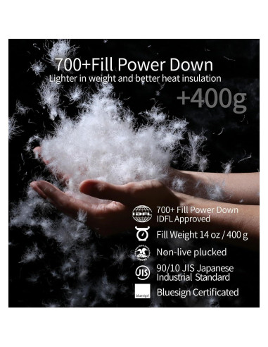 Saco de Dormir Litume C2203 de Plumas 3 Temporadas 396g