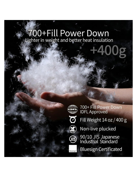 Saco de Dormir Litume C2203 de Plumas 3 Temporadas 396g