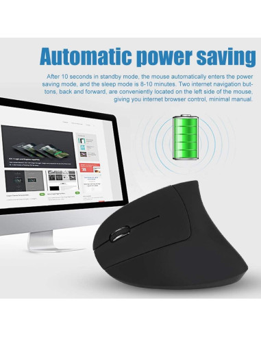 Ratón Inalámbrico Ergonómico Vertical para Zurdos 2.4 GHz